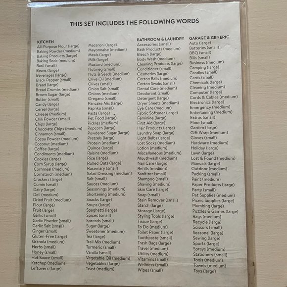 New Rae Dunn Organizing Labels - Picture 2 of 2